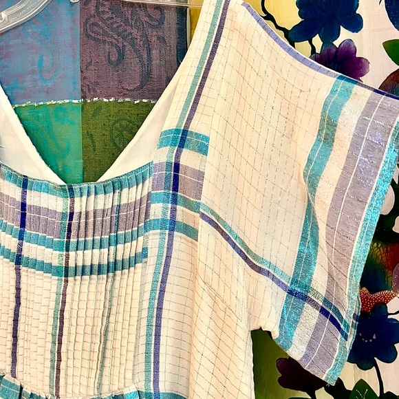 🌺🎉HP🎉🌺 NWT Free People Barcelona Shimmer Plaid Mini Dress - Picture 8 of 16